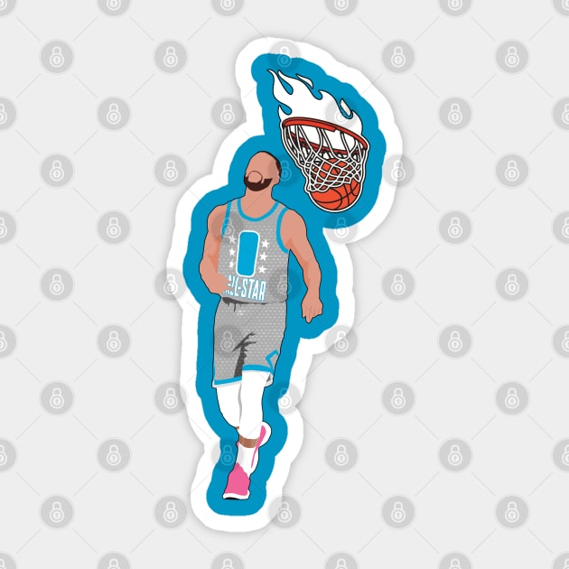 Steph Curry Turnaround Shot Sticker by islandersgraphics